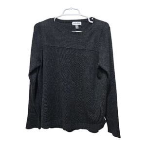 Melissa Paige Charcoal Heather Knit Pullover Sweater XL